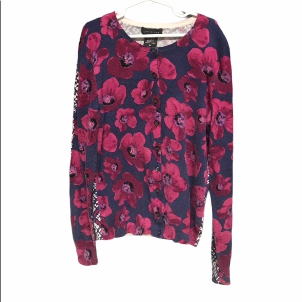 Lord and Taylor purple floral blouse